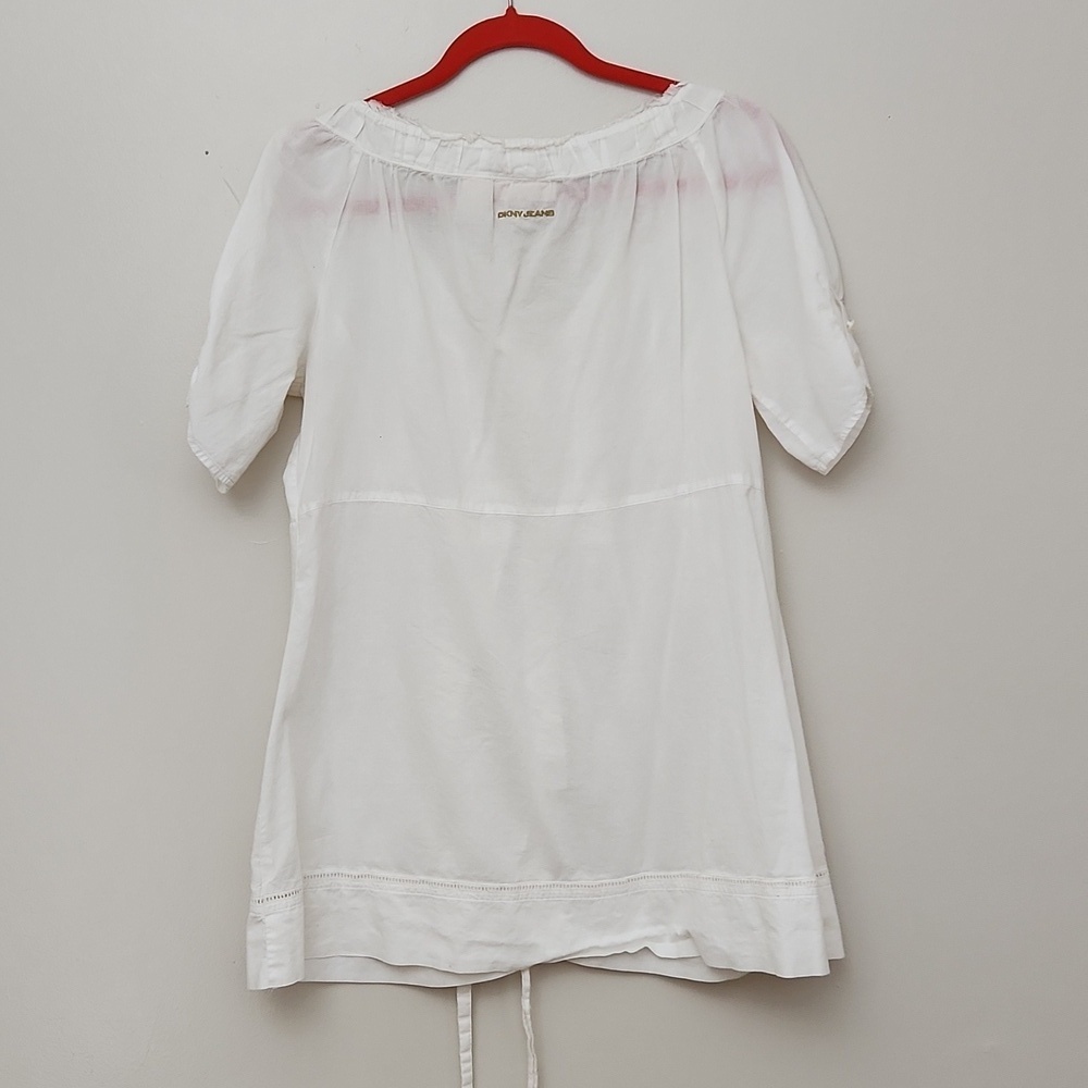 DKNY JEANS 100% cotton button down top - Picture 9 of 16